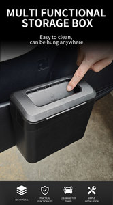 Caja de Almacenamiento Universal para Auto Carfu, de Plástico Negro, con Gancho para Colgar en la Puerta, Kit Interior para Vehículo - Product Image 2