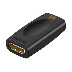 HDMI Repeater Extender Booster 4K Penguat Sinyal 40 Meter Kabel HDMI Konektor Perempuan Ke Perempuan HDMI 1.4b TV Multimedia Hitam