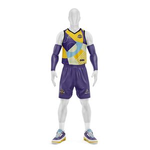 Conjunto de camisetas de baloncesto personalizadas al por mayor, diseño de sublimación transpirable, uniforme de talla grande - Product Image 2