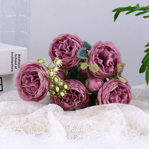 Modern Brilliantart - Ramos de Rosas Artificiales <span class=keywords><strong>Ross</strong></span> Stem de 26 Pulgadas, 2 Capullos de Flor, Tela/Plástico/Alambre de Hierro de Alta Calidad, Larga Duración - Product Image 3