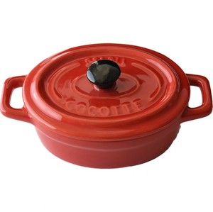Casserole <span class=keywords><strong>en</strong></span> <span class=keywords><strong>fonte</strong></span> émaillée miniature de forme ovale de 14 cm avec deux poignées - Product Image 1