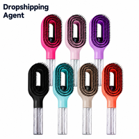 Agente de Dropshipping 2026: Cepillo Pulverizador Multifuncional 2 en 1 con Rociador de Agua para Desenredar y Peinar, Ideal para Salones