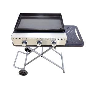 Plaque chauffante à <span class=keywords><strong>gaz</strong></span> à 3 brûleurs à dessus plat CE Station de cuisson extérieure pour le <span class=keywords><strong>camping</strong></span> Plaque chauffante à <span class=keywords><strong>gaz</strong></span> émaillée à 3 brûleurs <span class=keywords><strong>Plancha</strong></span> Poêle - Product Image 4