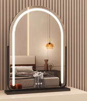 Miroir de maquillage Hollywood Arch avec ampoules et commande tactile pour chambre, salle de bain, coiffeuse, dressing, décoration intérieure, vente en gros