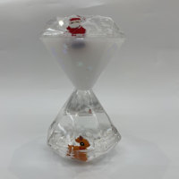 Minuteur liquide en forme de diamant, sablier flottant en acrylique, jouet sensoriel pour enfants et adultes, décoration de maison, cadeau de Noël