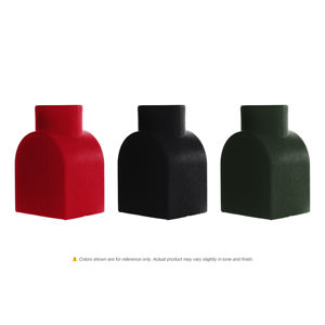 Vase en plastique à base arquée et nervurée pour la décoration de la maison - Product Image 3