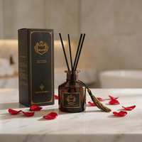 Diffuseur d'huiles essentielles à bâtonnets 50 ml, parfum d'intérieur longue durée, lavande et clochettes, style européen de luxe, écologique, sans BPA, idéal comme cadeau
