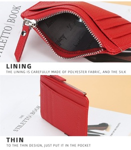 Baellerry nuovo stile portatile corto in vera <span class=keywords><strong>pelle</strong></span> porta carte in <span class=keywords><strong>pelle</strong></span> per le donne, signora cassa della carta portafoglio della moneta portafoglio all'ingrosso - Product Image 6