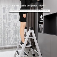 Échelle pliable à plusieurs marches, échelle domestique pliable, échelle légère pour la cuisine, plateforme d'escalade antidérapante