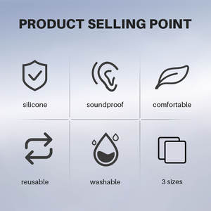 سدادات أذن سيليكون فلورية عالية الجودة قابلة لإعادة الاستخدام للحد من الضوضاء غير سامة للحفلات الموسيقية مريحة تناسب لينة هلام - Product Image 2