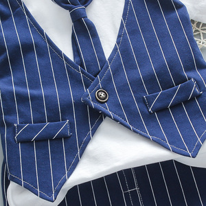 ชุดเสื้อผ้าแฟชั่นเด็กผู้ชายหล่อเท่ ชุดยีนส์สูทสำหรับเด็กผู้ชาย ผลิตจากหนิงโป ประเทศจีน - Product Image 4