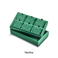 Boîte de rangement et présentoir à bijoux rectangulaire en velours avec fermeture à rabat, personnalisable avec logo, vente en gros, style vintage, offre spéciale