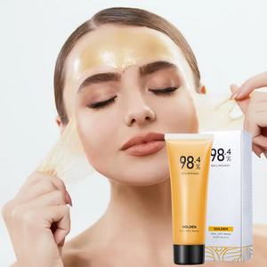 Mascarilla Facial Dorada de 80g para el Cuidado de la Piel, Limpieza Profunda, Eliminación de Puntos Negros, Mascarilla Dorada Desprendible de 24k, Venta al Por Mayor - Product Image 1