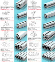 Fabricant chinois de profilés en aluminium industriels 4040, profilé en aluminium extrudé 40x40, profilé linéaire