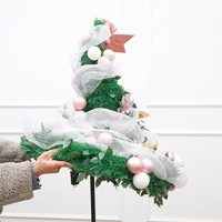 Neuer Ausziehbarer Faltbarer Weihnachtsbaum-Set Einfache Montage & Lagerung Dekorative Verzierung für Feiertagsatmosphäre