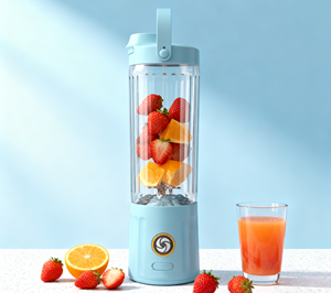 Mini-mixeur portable commercial, alimentation par batterie de voiture, récipient sans BPA, commande par bouton unique, smoothie, faible bruit, presse-agrumes électrique - Product Image 6