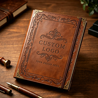Carnet en cuir A5 à couverture rigide, pages lignées, durable et portable, personnalisable, idéal pour les étudiants – Vente directe usine