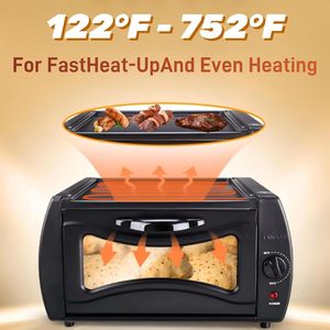 Household Mini Electric Oven Metal for Baking Pizza Pancakes Versatile <b>Toaster</b> Oven Featuring Adjustable Temperature - Product Image 2