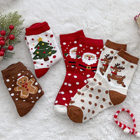 Chaussettes d'hiver Bioserica Era pour femmes, chaussettes de Noël avec motif Père Noël, rennes, bonhomme de neige, chaussettes de compression, chaussettes de festival tricotées