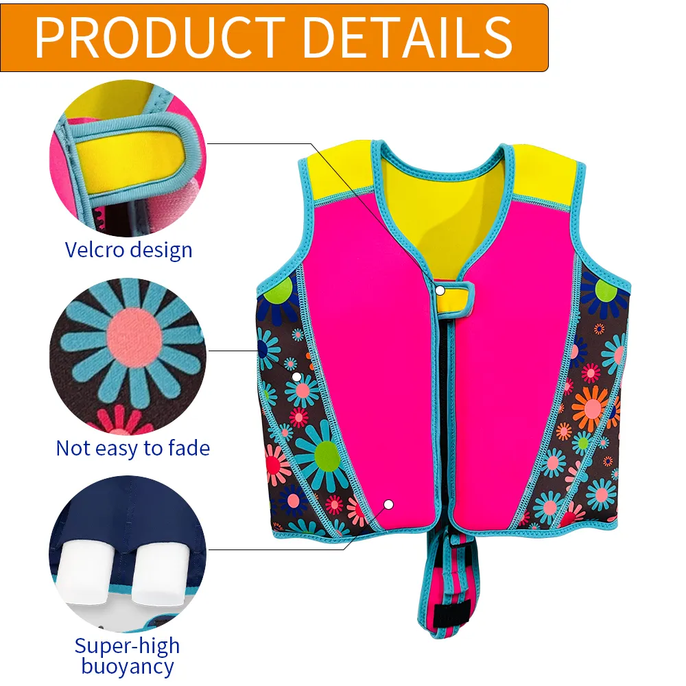 Toddler Swim Vest - Infant Swim Trainer with Adjustable Safety Strap  Kids Buoyancy Life Jacket for Swimming  Baby Life Jacket