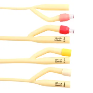 Sonda Foley 2 Vias/Latex Foley Catheters with CE & ISO Certificates 2 way、3 way/16Fr、18Fr、20Fr、ラバー/プラスチックバルブ