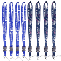 Lanyard Leher Promosi Pabrik Terbaru 2022, Sablon Silkscreen Poliester, Gantungan Kunci untuk Tempat Kartu Identitas dengan Logo Kustom