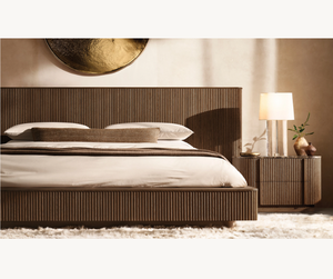 New European American Style <strong>Bedside</strong> <strong>Table</strong> Oak Wood <strong>Marble</strong> Closed Nightstand - Product Image 5