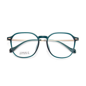 Montures de lunettes rondes en titane Danyang M8191 52-18-145, monture complète, verres en résine, unisexe, design durable - Product Image 1