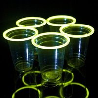 LANDER-MAN Spiele für Erwachsene Trink party Spiele Glow in The Dark Bier Pong Set
