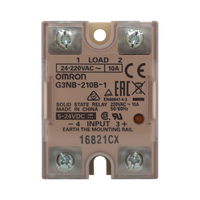 Relais à semi-conducteurs industriel G3NB-210B-1 DC5-24, 10A à 24VAC à 220VAC, 40C, bornes à vis de montage DIN