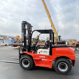 Chariot élévateur tout-terrain 3,5t à quatre roues motrices avec blocage de différentiel pour manutention sur pentes rocheuses et routes non pavées - Product Image 1