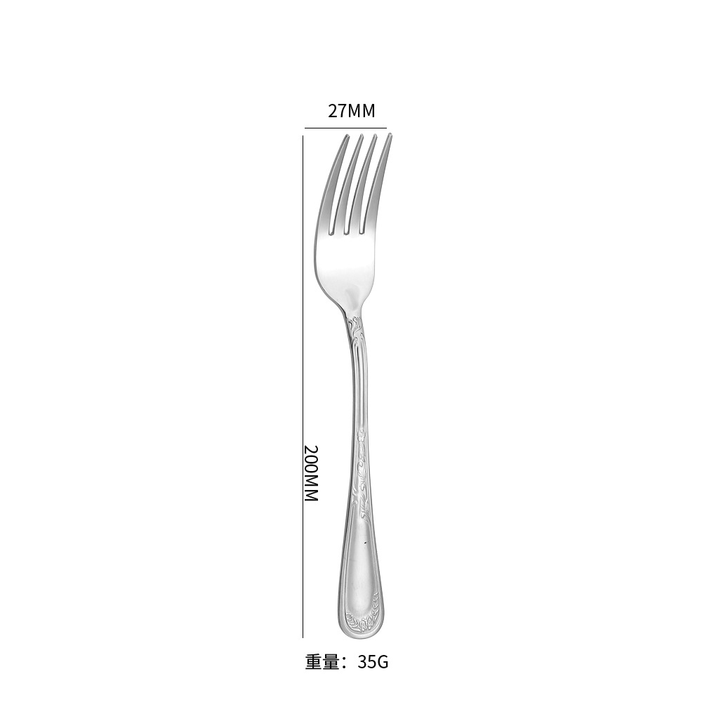 Tenedor de mesa de plata