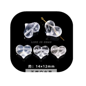 New arrivals 14 Mét lỗ khoan tinh thần sản phẩm pha lê thủ công mỹ nghệ Mini Natur rõ ràng Trái tim thạch anh hình đá để làm đồ trang sức - Product Image 1