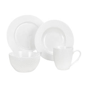 Vente flash : Service de table carré <span class=keywords><strong>en</strong></span> <span class=keywords><strong>arcopal</strong></span>, 24 pièces, doré et embossé, prix d'usine - Product Image 6