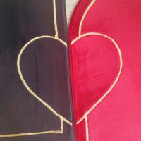 Tapis de Prière Musulman Moderne d'Amour Antidérapant en Polyester, Vente Chaude, Cadeau pour Couples Musulmans, Utilisation à la Maison et à la Mosquée, Tapis et Ensembles