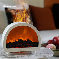 Diffuseur d'arômes Aromacare avec logo personnalisé, 200 ml, petit diffuseur d'arômes pour cheminée de pièce, flamme 3D, lumière LED