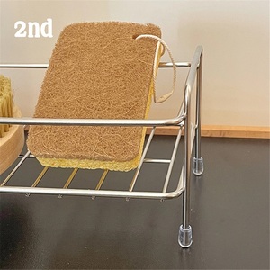 Étagère murale moderne à double niveau en acier inoxydable 304, imperméable, pour le rangement des serviettes dans la salle de bain, panier rectangulaire - Product Image 4