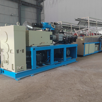 Ligne de production d'extrusion de profilés de porte solide en PVC WPC d'occasion à haute automatisation, machine de fabrication avec moteur SIEMENS à double vis