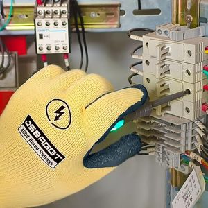 Luvas eletricistas isoladas, Luvas de Segurança de Borracha de Baixa Tensão 400V, Luvas Elétricas Antiderrapantes para HOMENS - Product Image 6