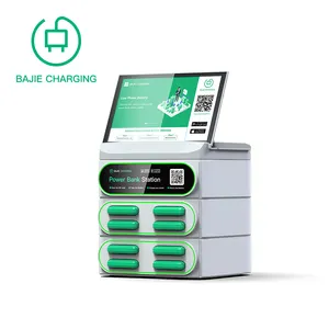 8 Slots Sharing Power Bank Station With Screen Custom Logo Kiosk Price Vending Machine New Technology Products