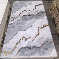 Nouveau design, panneau mural en PVC à effet marbre, brillant, imperméable aux UV, à emboîtement, pour murs intérieurs
