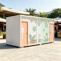 Toilettes publiques préfabriquées haut de gamme de luxe avec fenêtres galvanisées, design moderne pour parcs urbains, écoles et rues municipales