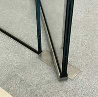 Charnière de sol hydraulique robuste avec positionnement par degrés pour porte en verre commerciale