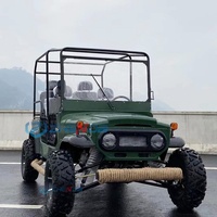Jeep à essence ZHENDA Willys 150CC, buggy tout-terrain à quatre roues, UTV CE, 4 sièges en cuir souple, peinture 3K, frein à main hydraulique pour adultes