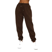 Pantalon de jogging personnalisé pour femme grande taille, imprimé, taille mi-haute, cordon élastique, 100% coton molletonné