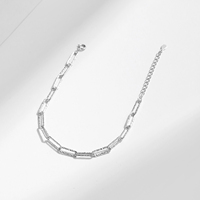 Bijoux de mode pour femmes accessoires féminins 925 argent Sterling irrégulière ondulée serrure à la mode marteau Texture chaîne Bracelets