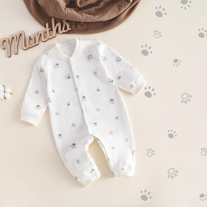 Mameluco de Algodón Transpirable y Cálido para Bebés, Mono de Manga Larga sin Costuras, Ropa Elegante para Exteriores con Logotipo Personalizado - Product Image 5