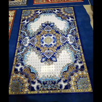 Carrelage décoratif en porcelaine dorée polie 1200x1800mm, carrelage 3D en cristal, carrelage en porcelaine à motifs floraux, carrelage 3D en patchwork