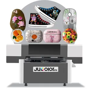 Jucolor 6090 UV מדפסת שטוחה נעלי כוס גולף כדור 10 צבעים הדפסת מכונה תמונה רמה גבוהה ברזולוציה מכונת דפוס