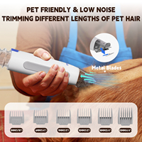 Aspirateur à poils d'animaux portatif Yowmoft, aspiration réglable sur 5 vitesses, réservoir de poussière de 2 L, écran OLED, moteur sans balais, autonomie de plus de 90 minutes
